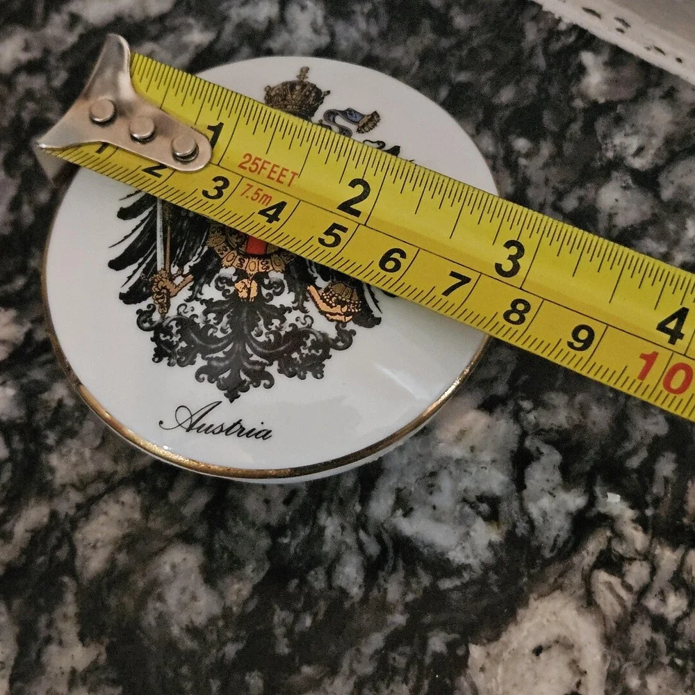 VTG Porcelain Vienna Austria Coat Of Arms Jar‎ Powder Trinket Victorian dish